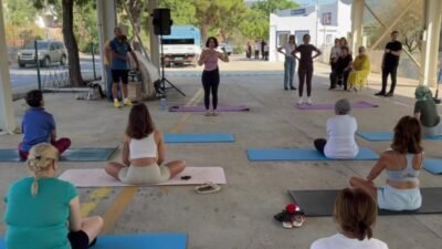 Bodrum Belediyesi tarafından Çiftlik Kadın Yaşam Merkezi’nde Açık Hava Spor