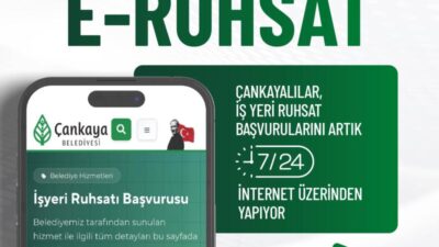 Çankaya Belediyesi, "Dijital Çankaya" projesi kapsamında E-İmar uygulamasının ardından E-Ruhsat