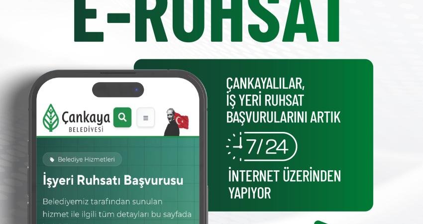Çankaya Belediyesi, "Dijital Çankaya" projesi kapsamında E-İmar uygulamasının ardından E-Ruhsat