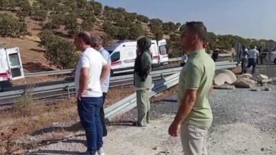 Adıyaman'dan geziye çıkan sağlık çalışanlarını taşıyan minibüsün Diyarbakır-Eğil karayolunda devrilmesi