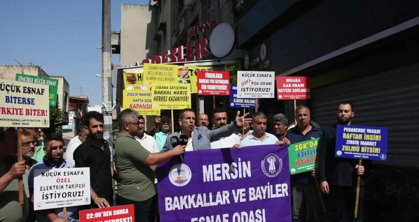 Mersin Bakkallar ve Bayiler Odası Başkanı Ramazan Turan, esnafın yüzde