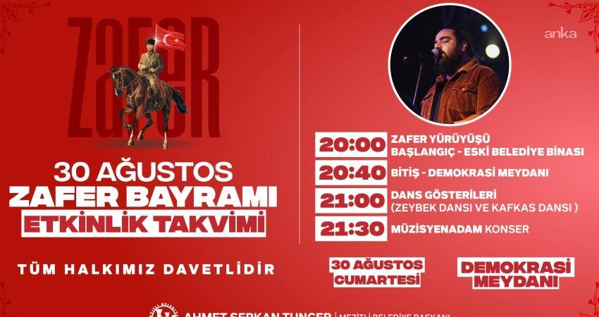 Mezitli Belediyesi, 30 Ağustos Zafer Bayramı’nı özel etkinliklerle kutlamaya hazırlanıyor.