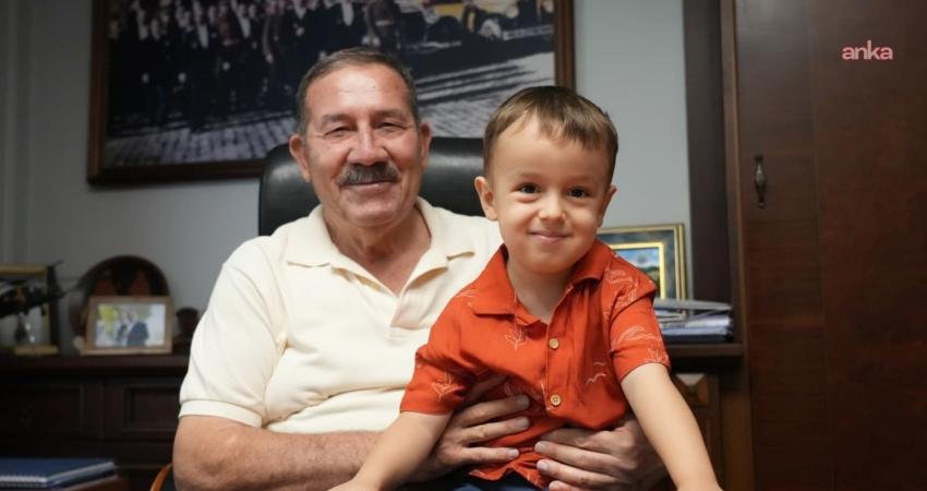 Milas Belediye Başkanı Fevzi Topuz, DMD (Duchenne Musküler Distrofi) hastası Göktuğ Karakaya
