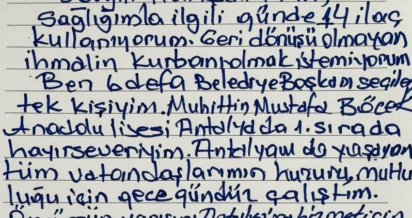Tutuklanmasının ardından Antalya Büyükşehir Belediye Başkanlığı görevinden uzaklaştırılan Muhittin Böcek,