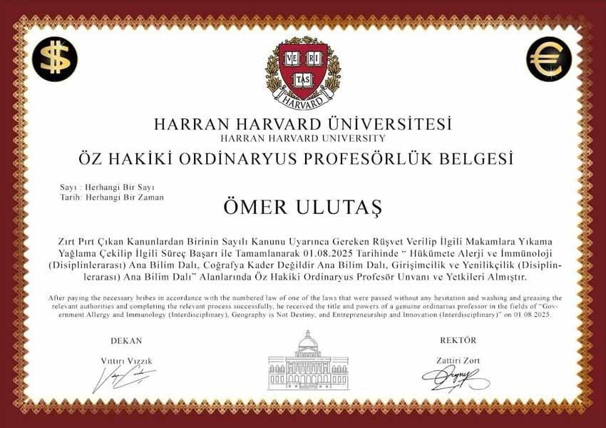 Toprak Partisi Genel Başkanı Ömer Ulutaş, yükseköğretimdeki usulsüz kadrolara tepki