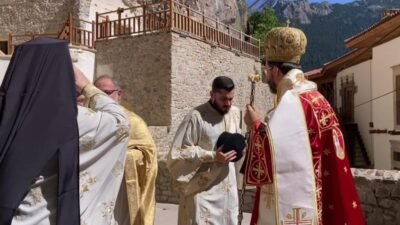 Trabzon'un Maçka ilçesindeki Sümela Manastırı'nda, Kırklareli Metropoliğine bağlı Patrik Pavlos