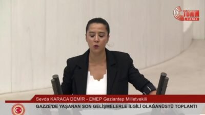 TBMM Genel Kurulu'nda konuşan EMEP Gaziantep Milletvekili Sevda Karaca, hükümetin