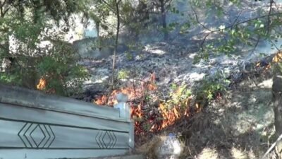 Tokat merkezde bulunan Gıj Gıj Tepesi'nde, otluk alanda başlayan ve