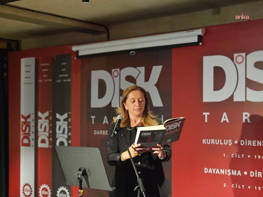 DİSK Tarihi’nin üçüncü cildi “DİSK Davası” Beyoğlu Metrohan’da tanıtıldı. DİSK