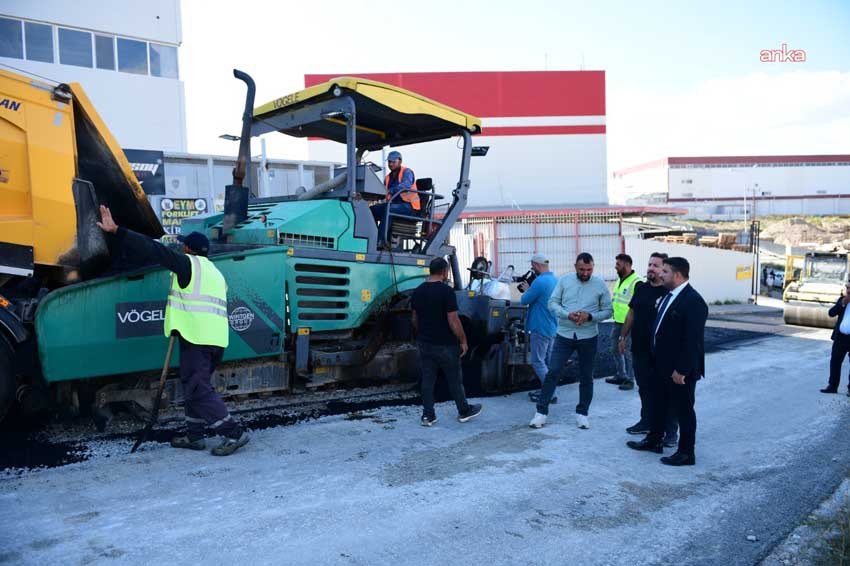 Kahramankazan Belediye Başkanı Selim Çırpanoğlu, Saray Mahallesi Gimat Caddesi’nde yürütülen