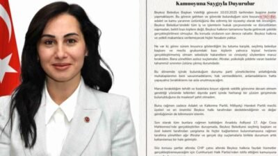 Beykoz Belediye Başkan Vekili Özlem Vural Gürzel, CHP'den istifa ettiğini