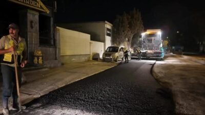 Bornova Belediyesi, Pınarbaşı’na giden Pınar Caddesi’nde yol, refüj, kaldırım, ışıklandırma