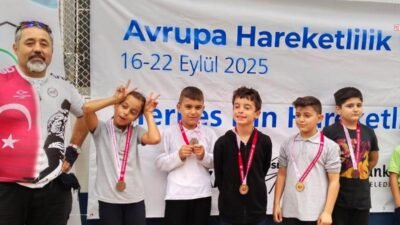 Çankayalı çocuklar, Avrupa Hareketlilik Haftası kapsamında düzenlenen bisiklet yarışı ile