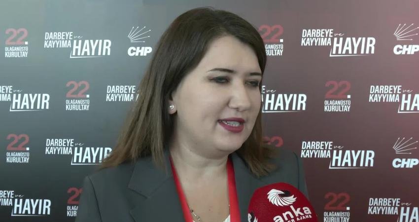 CHP Genel Başkan Yardımcısı Gökçe Gökçen, partisinin 22’nci Olağanüstü Kurultayı’na