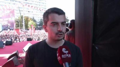 Çankaya Belediye Başkanı Hüseyin Can Güner, CHP'nin Tandoğan Meydanı'nda düzenlediği "Vesayet