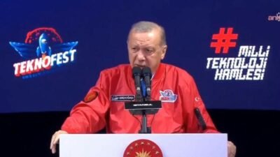 Atatürk Havalimanı'nda düzenlenen TEKNOFEST'te konuşan Cumhurbaşkanı Recep Tayyip Erdoğan,  İsrail