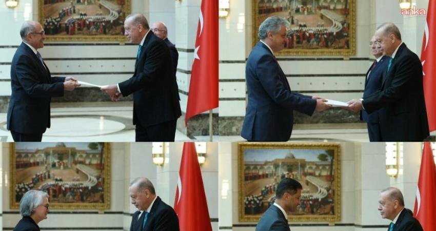 Paraguay, Moldova, Avustralya ve Lüksemburg’un Ankara büyükelçileri, Cumhurbaşkanı Recep Tayyip