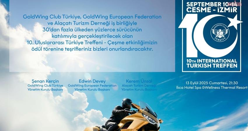 Dünyanın en büyük motosiklet etkinliklerinden Goldwing Treffen, Çeşme’de Goldwing Treffen’in Türkiye ayağı bu yıl Çeşme Belediyesi ev sahipliğinde