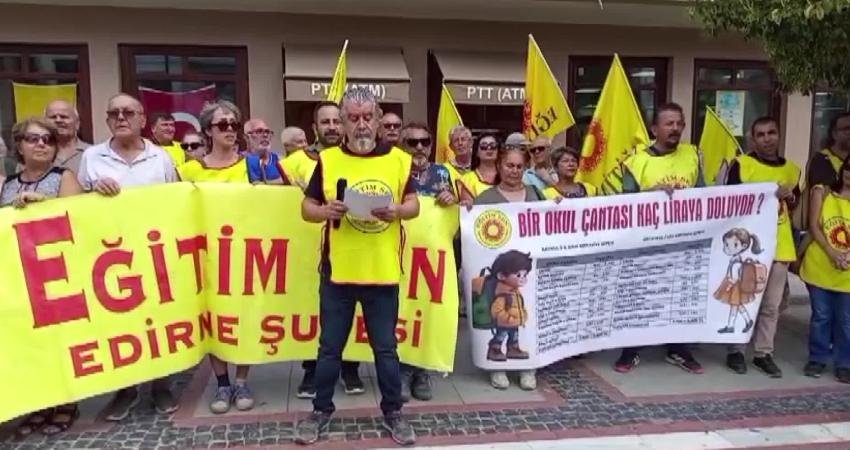 Eğitim Sen Edirne Şube Başkanı Ahmet Acet, "Ne yazık ki