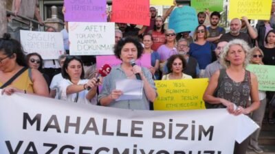 Kadıköy’deki Caferağa Mahallesi’nde yaşayan yurttaşlar, deprem toplanma alanının konut imarına
