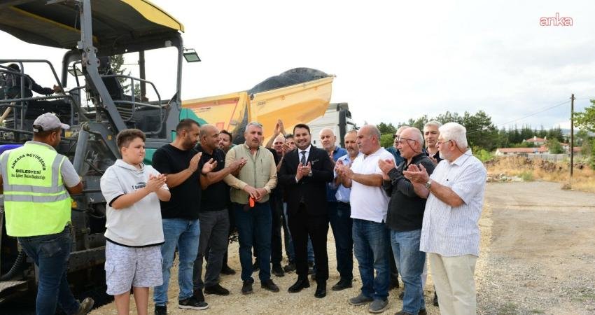 Kahramankazan Belediye Başkanı Selim Çırpanoğlu, Fatih Mahallesi’nde başlatılan sıcak asfalt