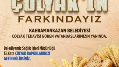Kahramankazan Belediyesi, "Çölyak’ın farkındayız, yanınızdayız" projesiyle çölyak hastalarına destek olacak. Belediye
