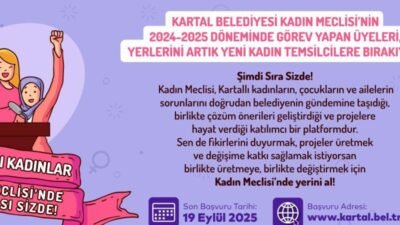 Kartal Belediyesi Kadın Meclisi, 2025-2026 dönemi için görev yapacak yeni