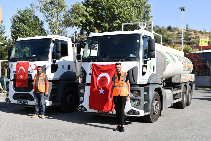 Mamak Belediyesi, Karabük’te çıkan orman yangınına müdahaleye destek olmak amacıyla