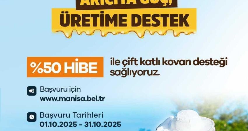 Manisa Büyükşehir Belediyesi, "Arıcıya Güç, Üretime Destek" projesi kapsamında üreticiye