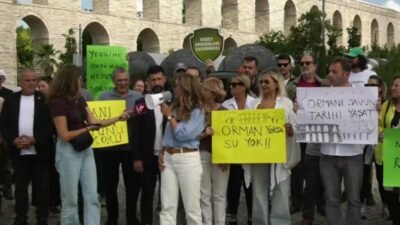 Göktürk ve Kemerburgaz mahallerinin sakinleri, tarihi Uzun Kemer’in bitişiğindeki 63