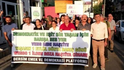 1 Eylül Dünya Barış Günü dolayısıyla Tunceli’de STK’lar tarafından yürüyüş