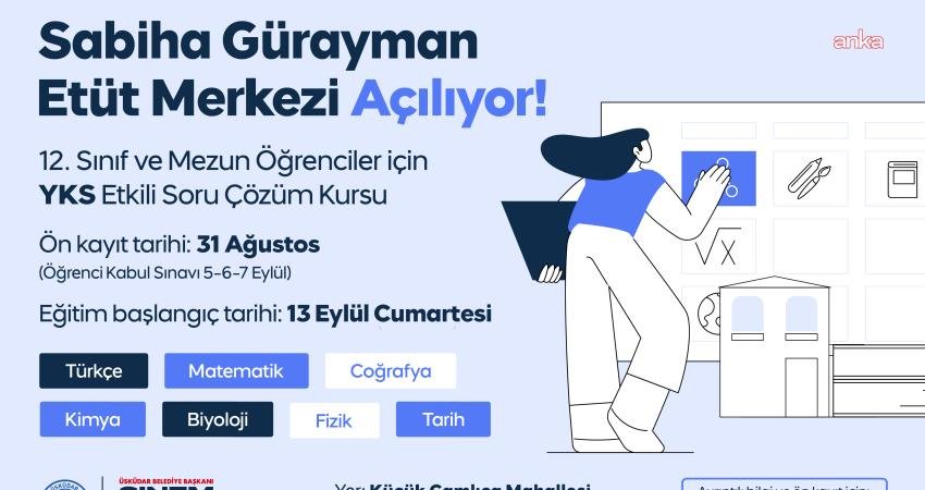 Üsküdar Belediyesi tarafından üniversite sınavına hazırlanan gençlere yönelik hayata geçirilen