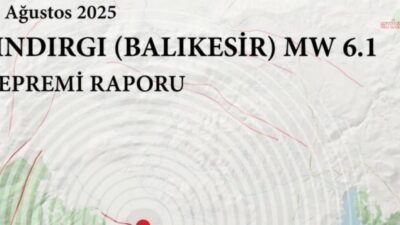 AFAD tarafından Balıkesir Sındırgı'da 10 Ağustos'ta meydana gelen 6.1 büyüklüğündeki