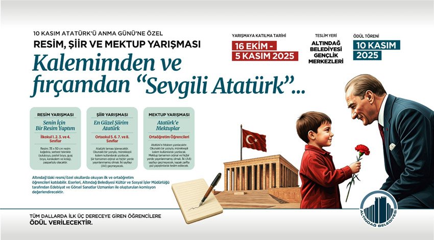 Altındağ Belediyesi, 10 Kasım Atatürk’ü Anma Günü dolayısıyla anlamlı bir