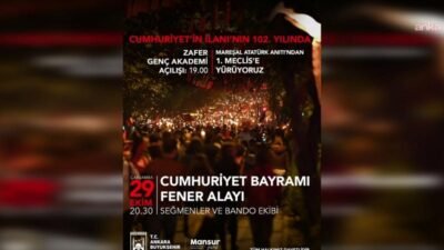 Ankara Büyükşehir Belediyesi (ABB), Cumhuriyet’in 102'nci yılını coşku dolu etkinliklerle