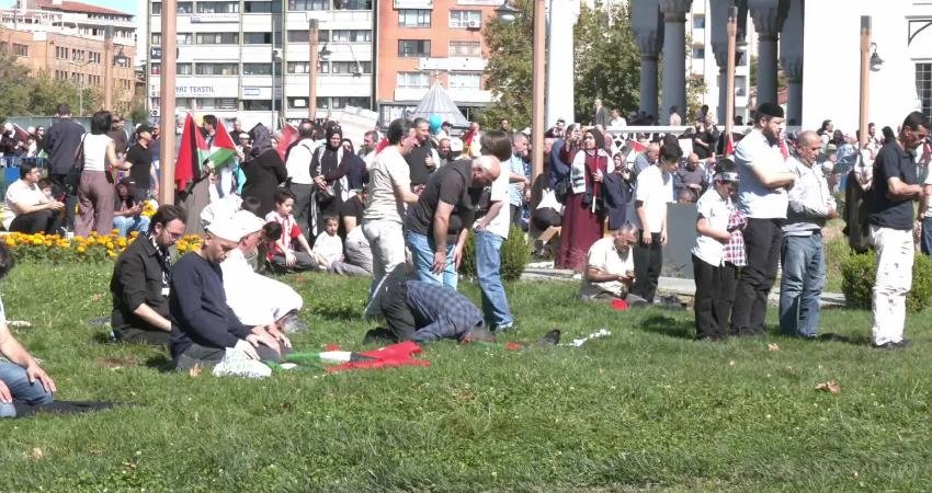 Ankara Filistin Dayanışma Platformu (ANFİDAP) tarafından İsrail'in Filistin'e saldırılarını protesto