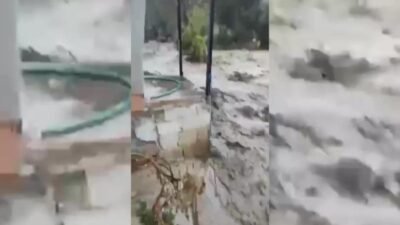 Aydın’da etkili olan sağanak yağış, kent genelinde su birikintilerine ve