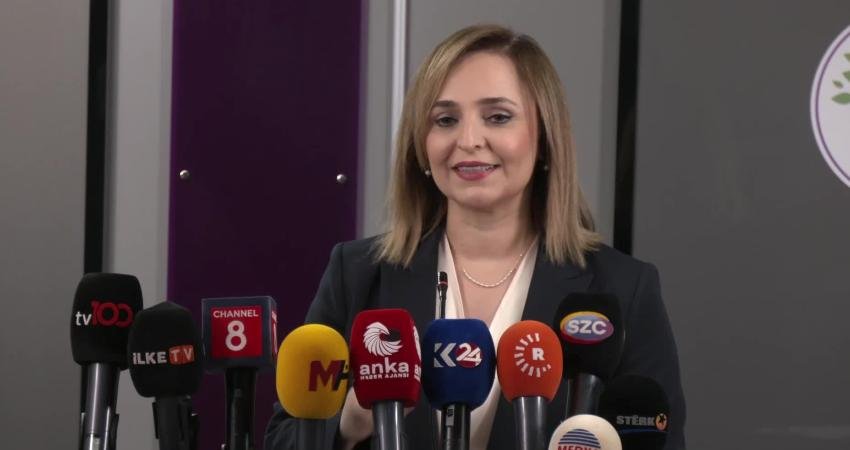 DEM Parti Sözcüsü Ayşegül Doğan, İYİ Parti Genel Başkanı Müsavat