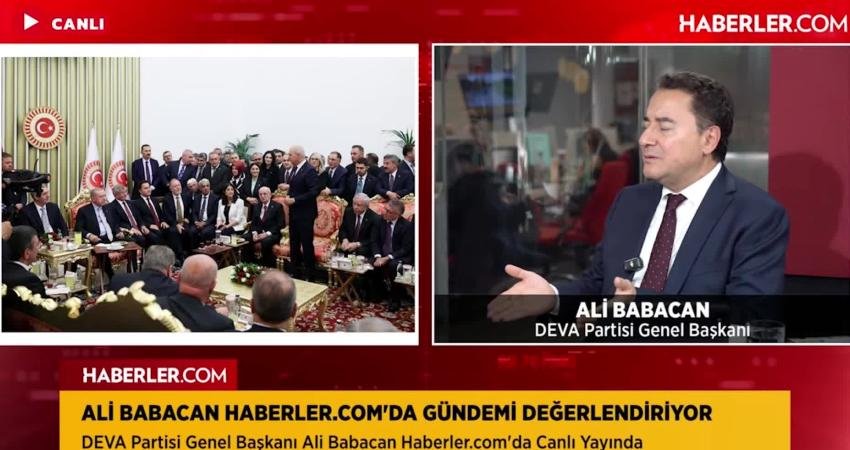 DEVA Partisi Genel Başkanı Ali Babacan, TBMM'de Cumhurbaşkanı Recep Tayyip