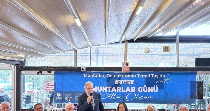Bandırma Belediye Başkanı Dursun Mirza, 19 Ekim Muhtarlar Günü dolayısıyla