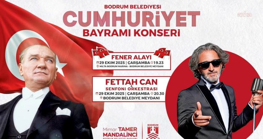 Bodrum'da 29 Ekim Cumhuriyet Bayramı kutlamaları, Fettah Can konseriyle taçlanacak.
