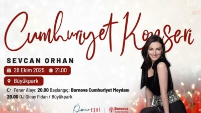 Bornova Belediyesi, Cumhuriyet Bayramı coşkusunu, 28 Ekim Salı günü Büyükpark’ta