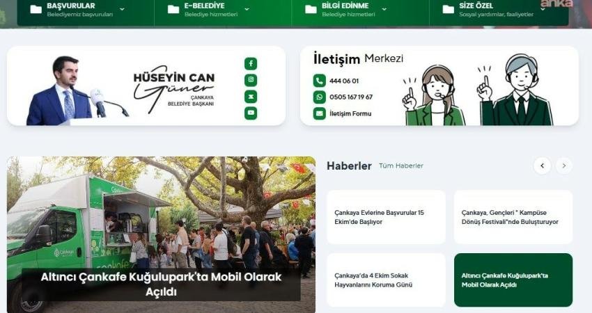 Çankaya Belediyesi, dijital çağın hızını dikkate alarak yenilenen web sitesini