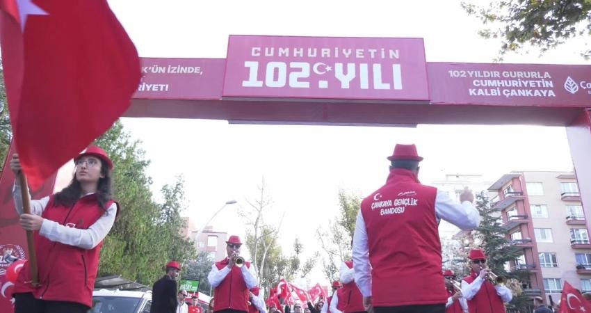 Çankayalılar, Cumhuriyet Bayramı’nda bando ile yürüdü Çankaya Belediyesi Gençlik Bandosu, 29 Ekim Cumhuriyer Bayramı dolayısıyla Bahçelievler