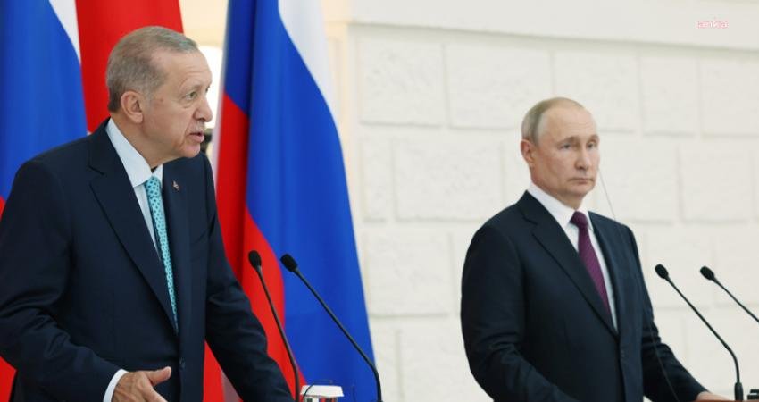 Cumhurbaşkanı Recep Tayyip Erdoğan, Rusya Devlet Başkanı Vladimir Putin ile