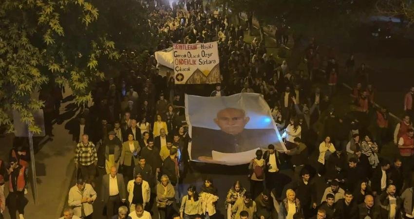 Diyarbakır’da terör örgütü PKK lideri Abdullah Öcalan’a "özgürlük" talebiyle yapılan