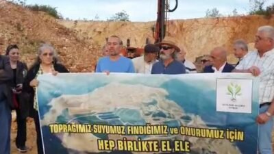 Ordu’nun Fatsa ilçesi Aşağıbahçeler Mahallesi’nde, mahkeme kararlarıyla durdurulan altın madeni