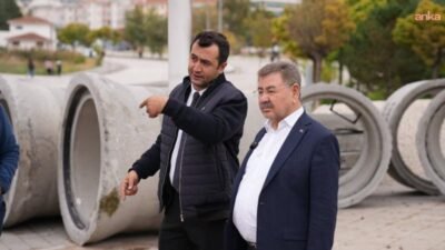 Gölbaşı Belediyesi, her yağmur yağdığında göle dönen Alparslan Türkeş Parkı