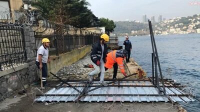 Üsküdar Kandilli’de bazı yalı sahipleri tarafından kapatılan sahil yolu, İstanbul