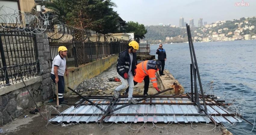 Üsküdar Kandilli’de bazı yalı sahipleri tarafından kapatılan sahil yolu, İstanbul